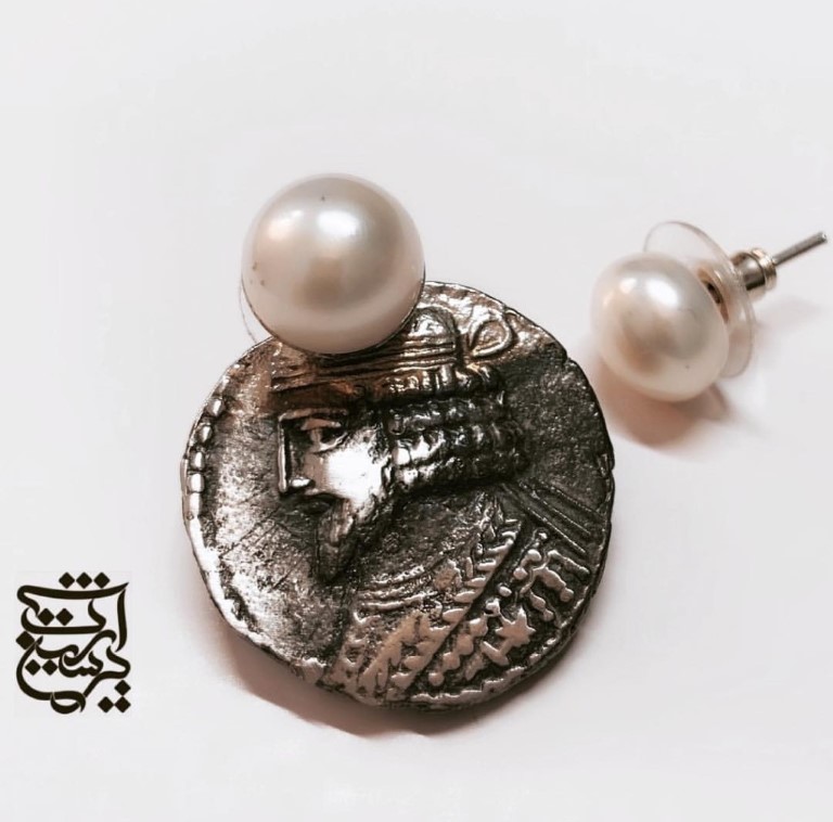 گوشواره سکه و مروارید