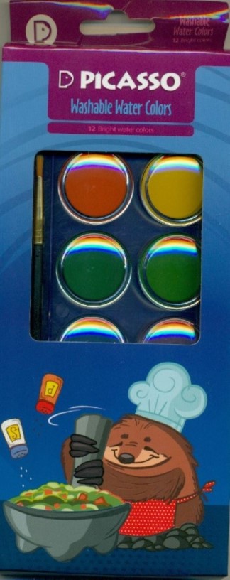 آبرنگ12 رنگ با جعبه مقوایی - 0