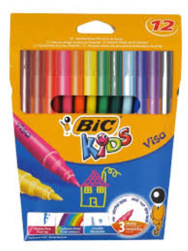 ماژیک کیدز ویزا 12 رنگ Bic