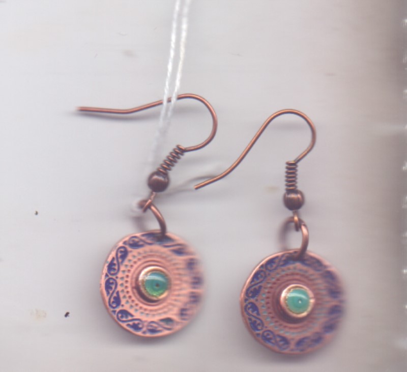 گوشواره مس و میناکاری 3