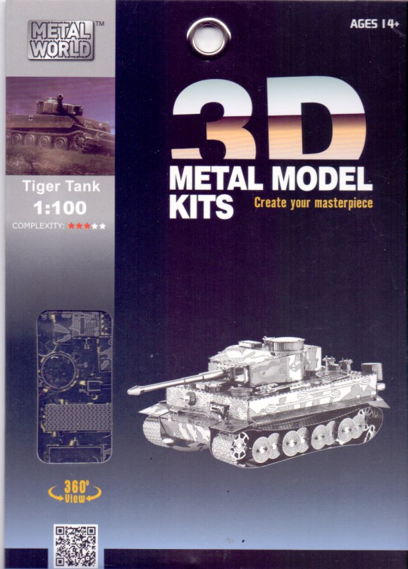 Tiger tank (3D metal model kits L21122)