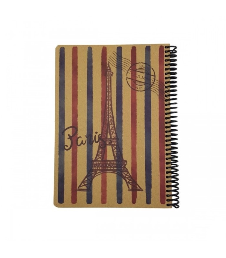 دفتر کرافت کاغذ کرم paris - 0