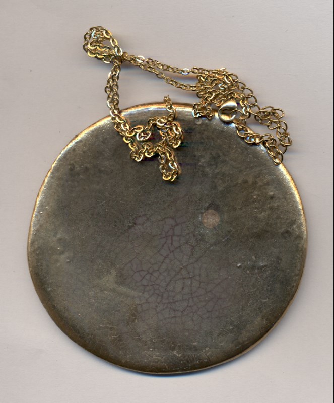 گردن‌آویز گرد طلایی - 0