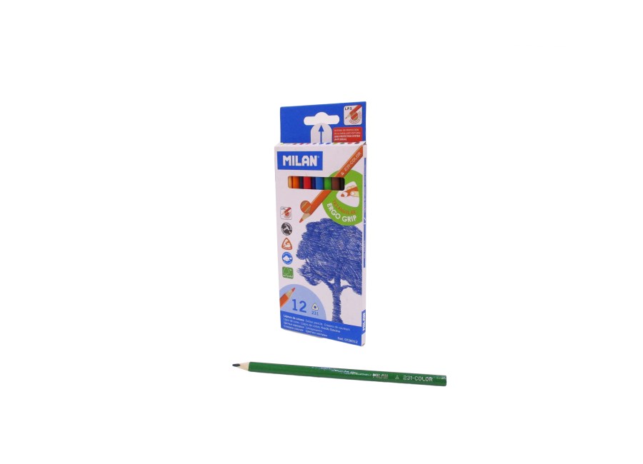 مداد رنگی 12 رنگ 3 گوش (0728312)