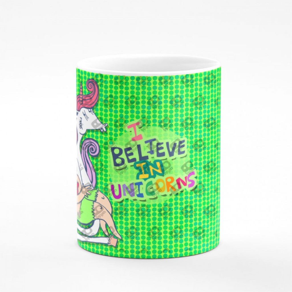 ماگ I believe in unicorn