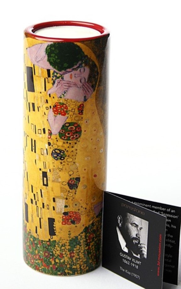 Tea light holder cylindrical 14 cm klimt the kiss tc05kl