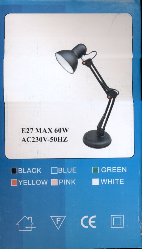 چراغ مطالعه مهندسی پایه و گیره‌دار 811 - 0