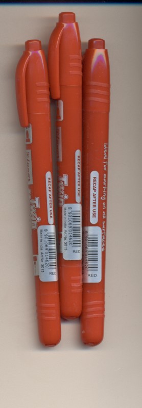 ماژیک 2 سر twin marker قرمز 3018