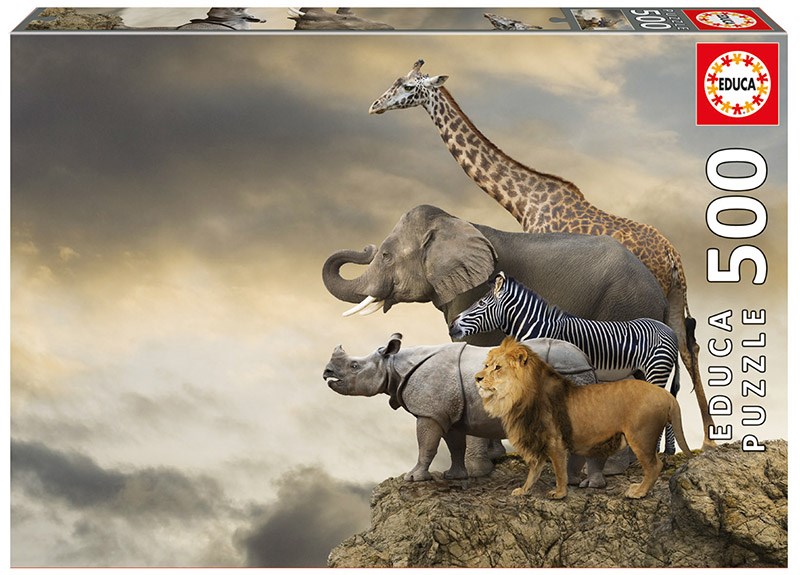 پازل (16737) animals on edge of cliff