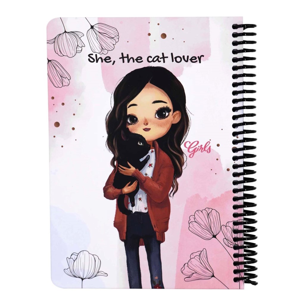 دفتر A5 دختران She the cat lover 5077