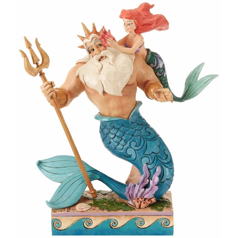 Daddys little princess Ariel and king Triton figurine 4059730