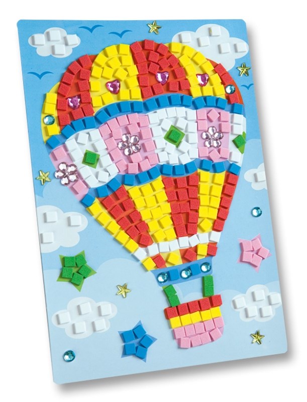 Moosgummimosaik ballonfahut23808