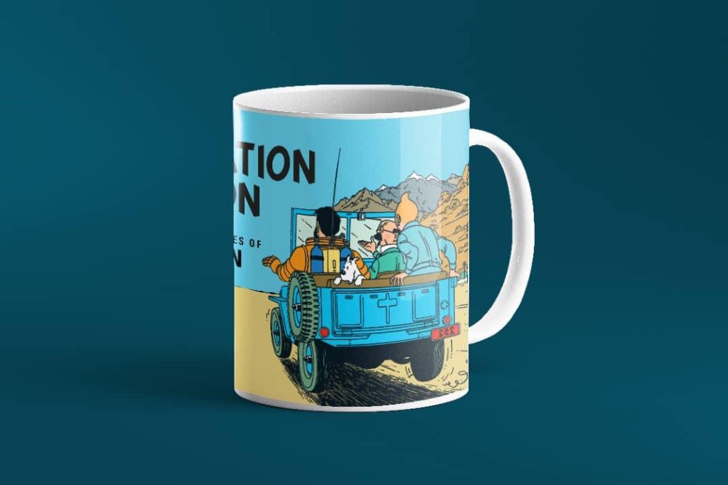 ماگ تن‌تن داخل رنگی (Destination moon)
