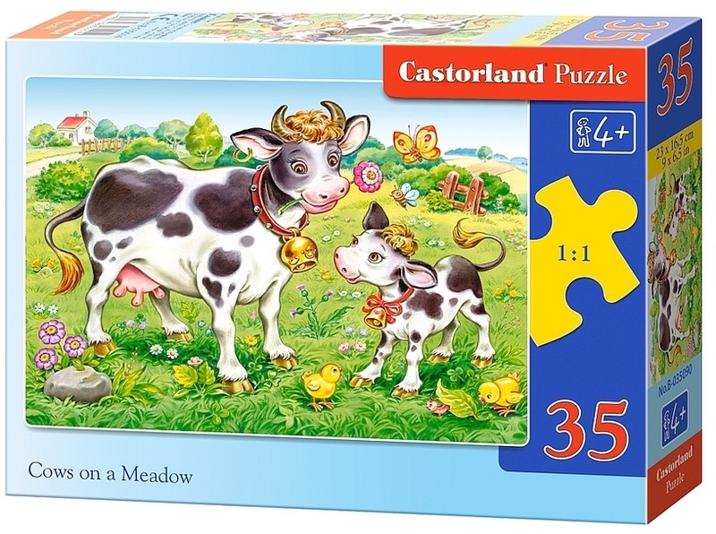 پازل مقوایی 35 تکه Cows on a meadow 35090