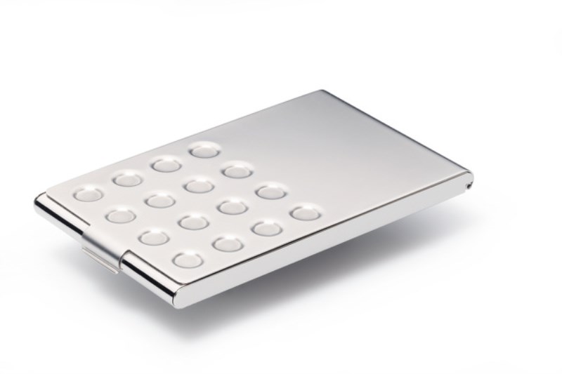 Durable business card box chrome art 2440