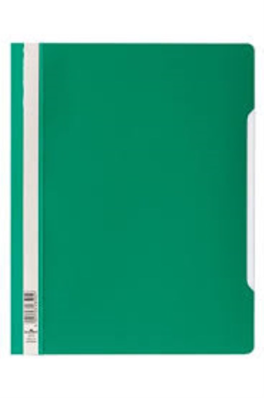 Durable clear view folder art 2570 green