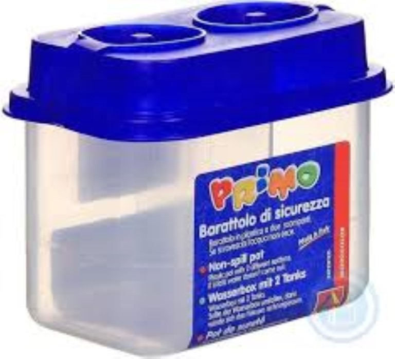 ظرف پلاستیکی  شست‌و‌شو قلمو با 2 محفظه تفکیکی