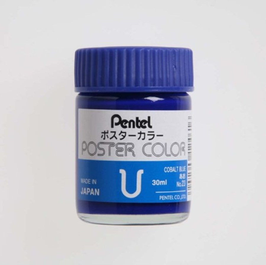گواش (pentel cobalt blue)