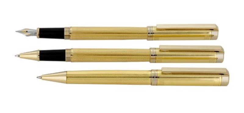 ست 3 تایی خودکار خودنویس و روان‌نویس طلایی wonder - 0