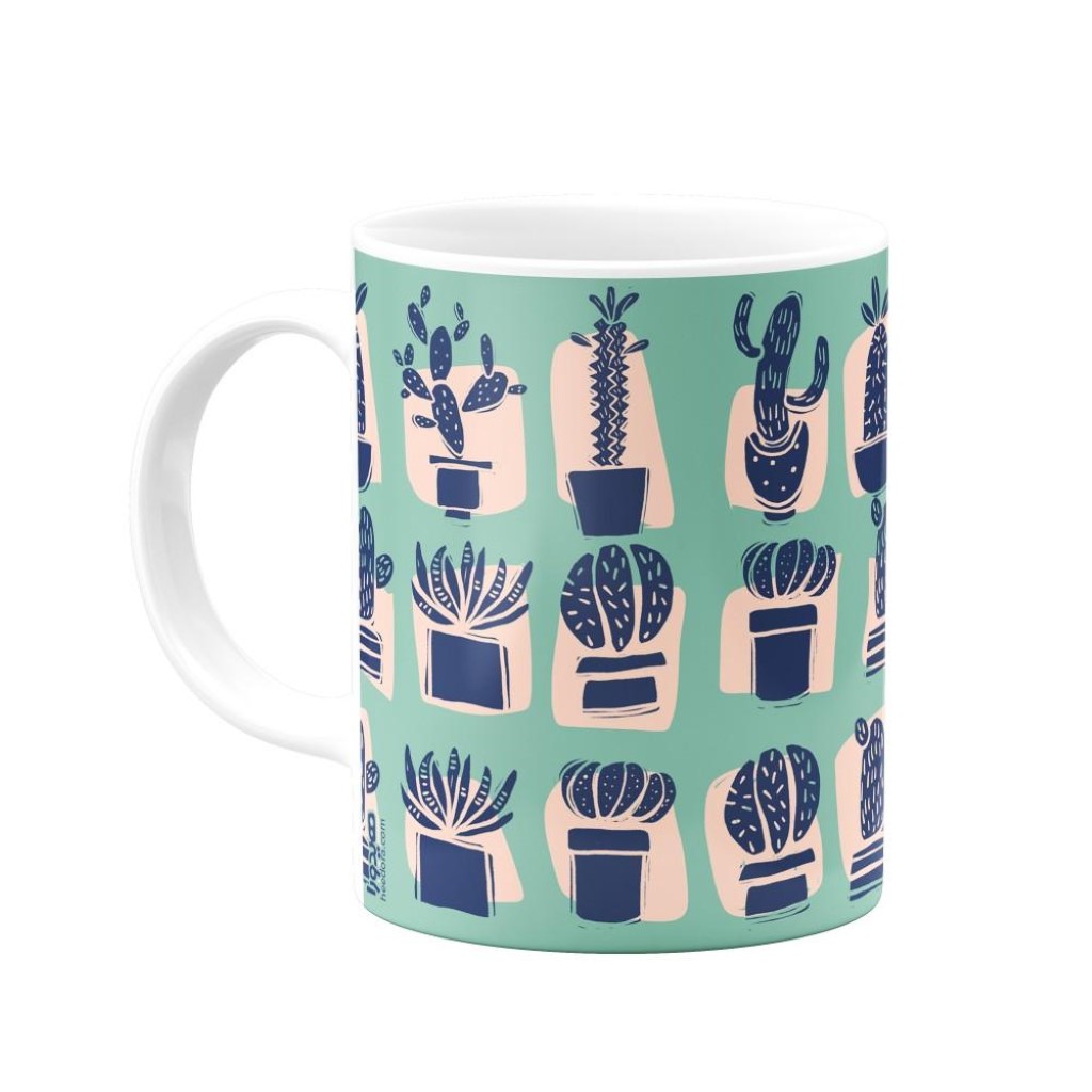 ماگ cactus garden سبزآبی