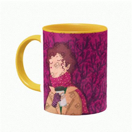 ماگ داخل رنگی Coffee is a hug in a mug