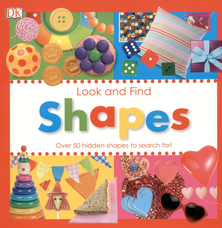 Look and find shapes over 50 hidden shapes to search for