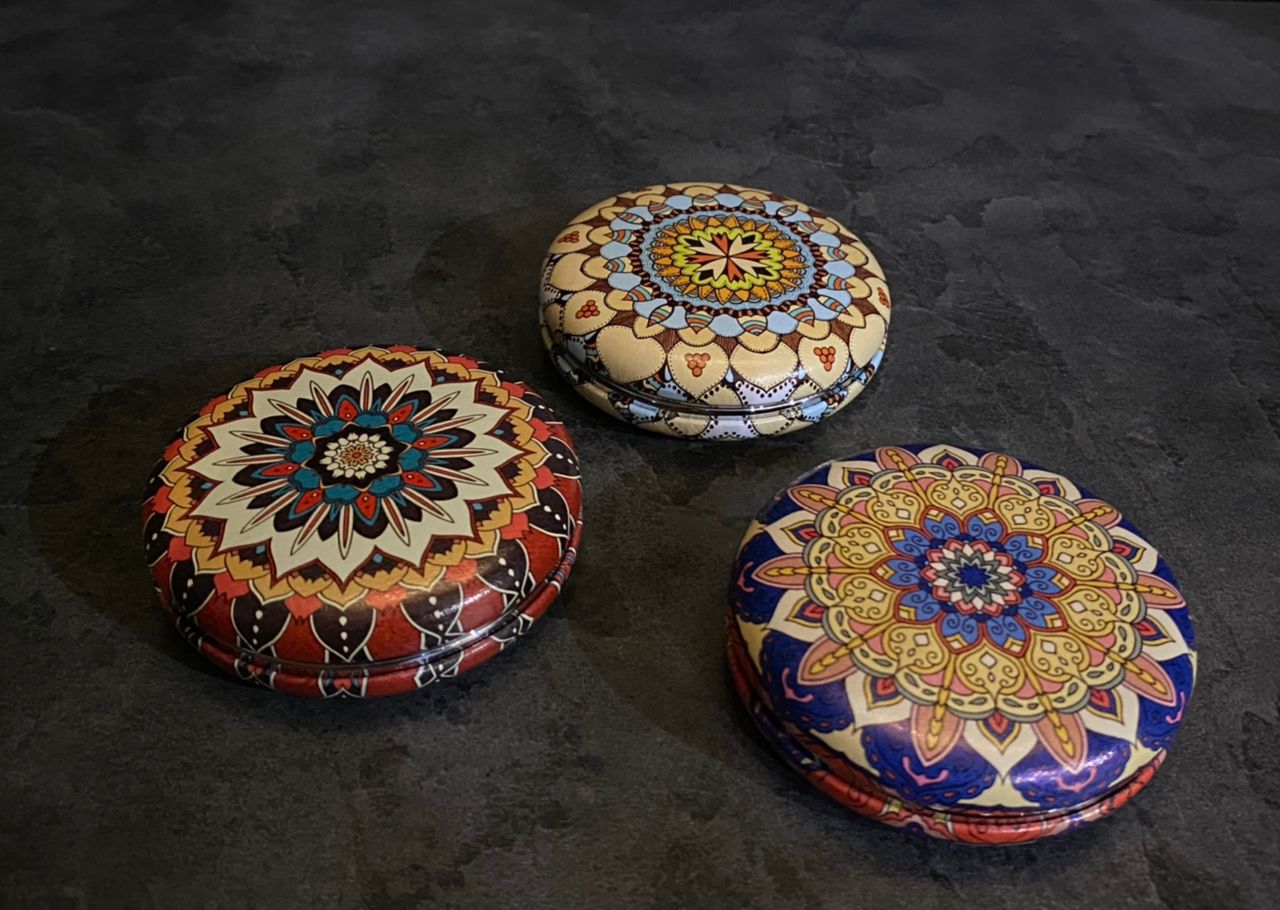 آینه گرد طرح سنتی