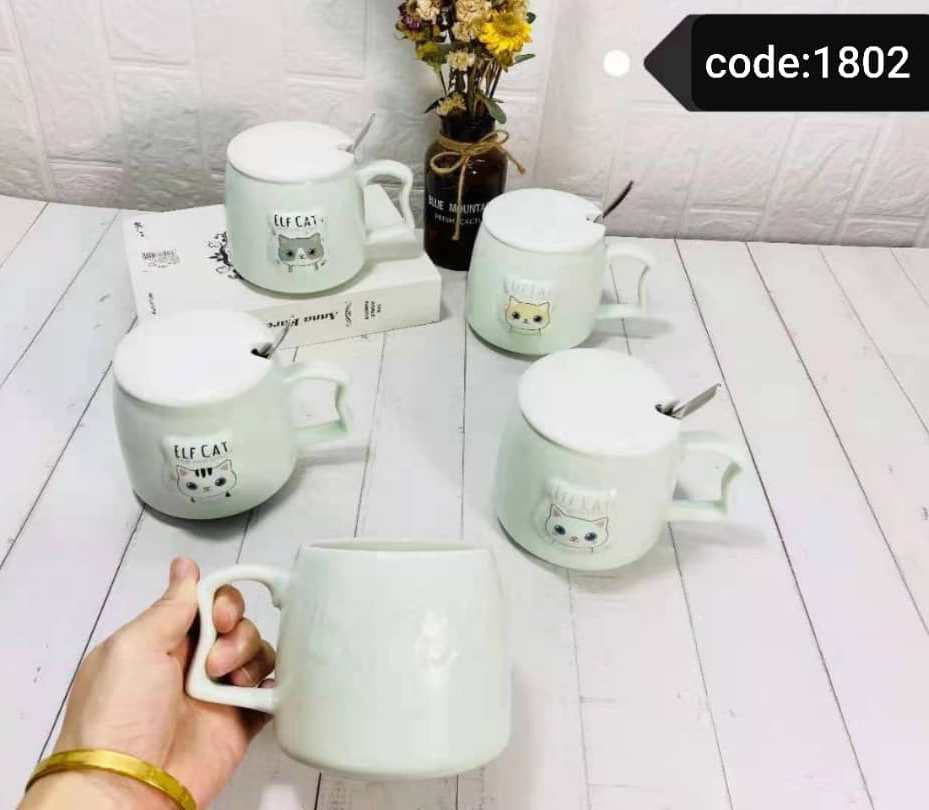ماگ طرح گربه برجسته 1802