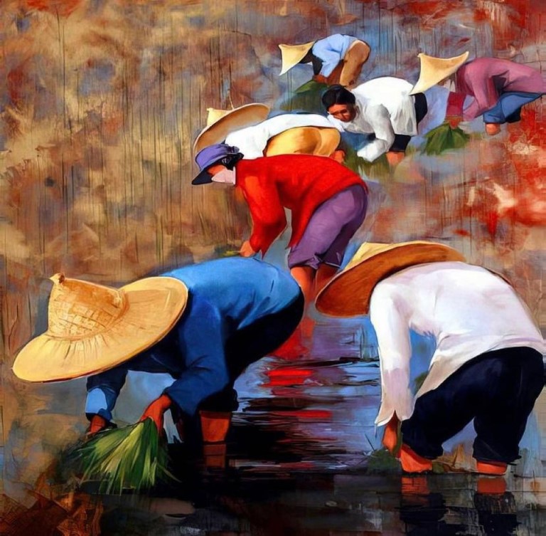 مینی پازل Rice field 01573