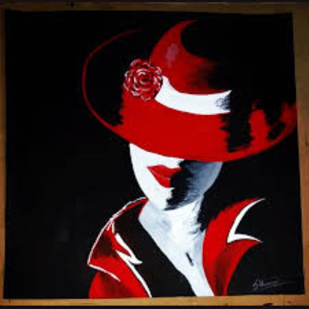 مینی پازل Lady in red 01578
