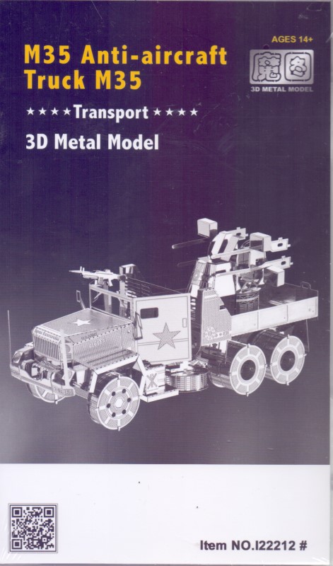 M35 anti-aircraft truck (3D metal model L22212)