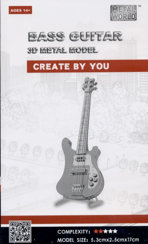 Bass guitar (3D metal model M12207)