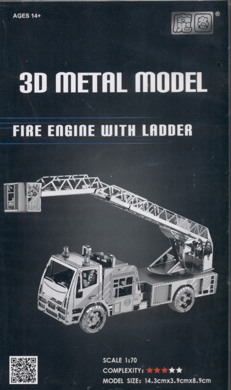 Fire engine with ladder (3D metal model I22201)