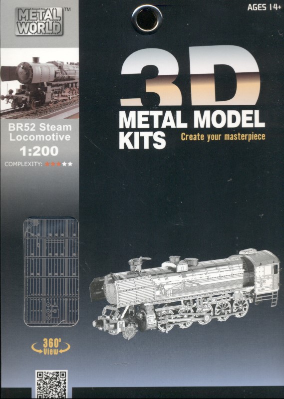 BR52 steam locomotive (3D metal model kits L21124)