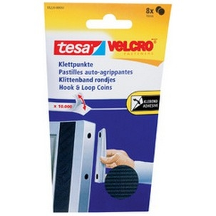 Tesa hook and loop coins self adhesive 55226