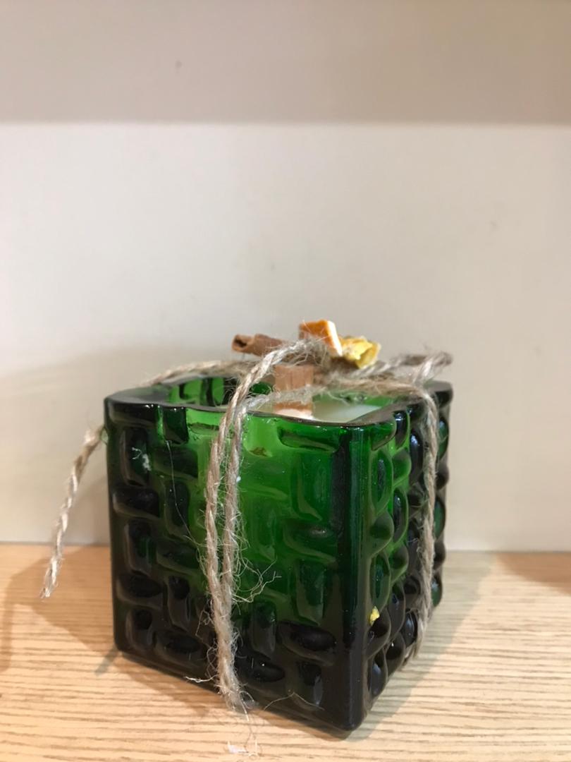 شمع مدل مربع حصیری
