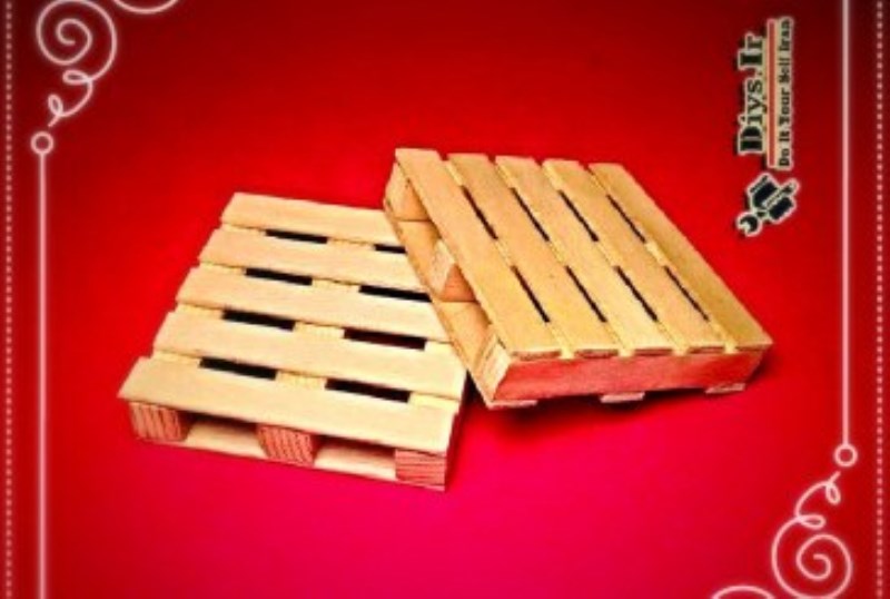 زیرلیوانی طرح پالت 4 عددی