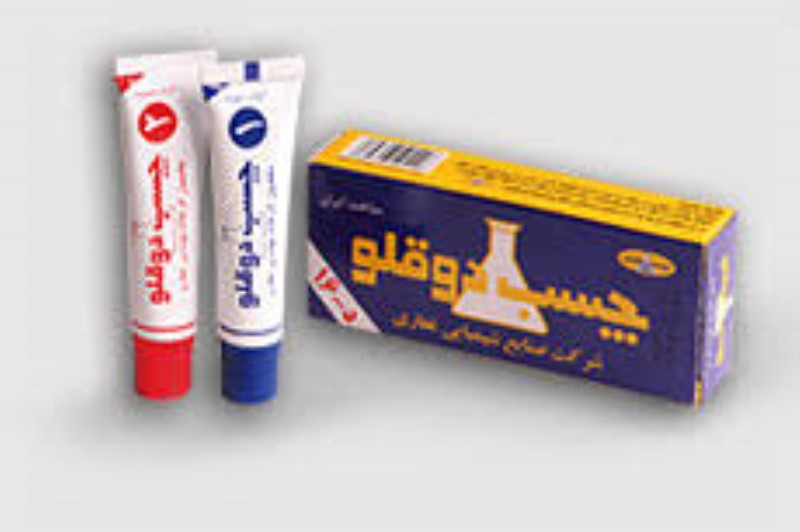 چسب 2 قلو خاکستری