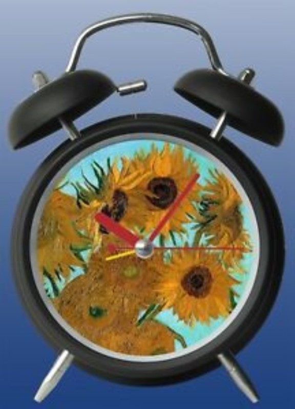 Clock van gogh sunflowers cl011