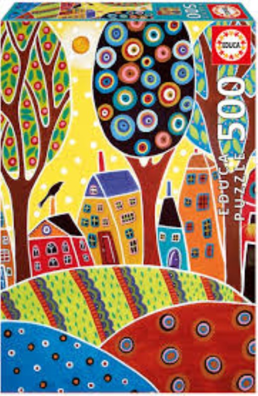 پازل 16732 houses barn landscape