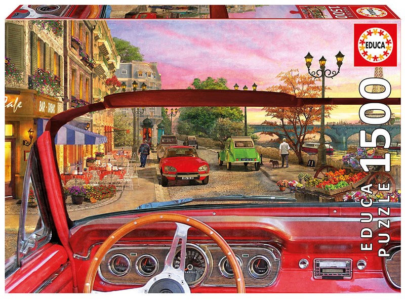 پازل 16768 paris in a car