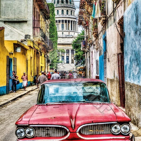 پازل 16754 vintage car in old havana