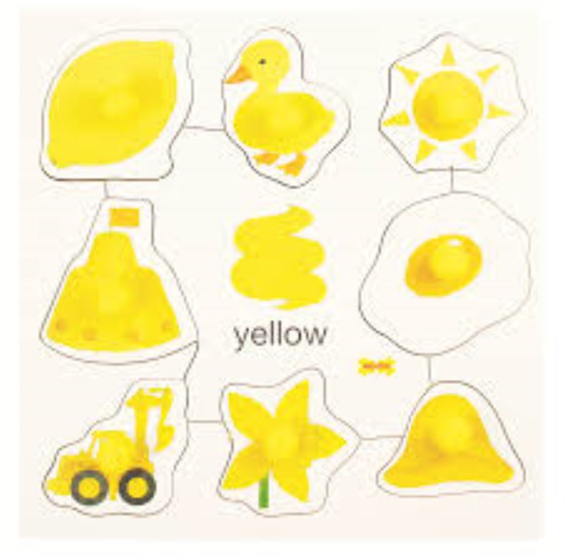 Colours set 1 pegged puzzles 2 yellow
