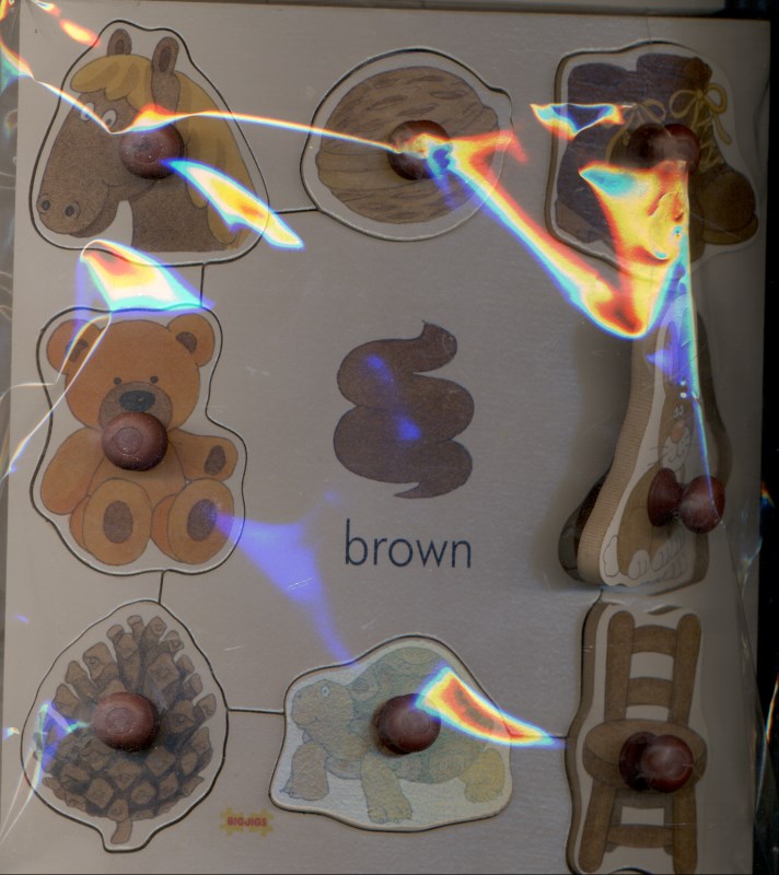 Colours set 1 pegged puzzles 3 brown