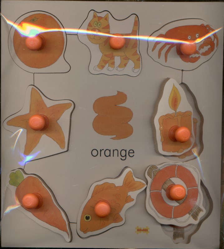 Colours set 1 pegged puzzles 4 orange