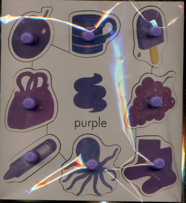 Colours set 1 pegged puzzles 6 purple