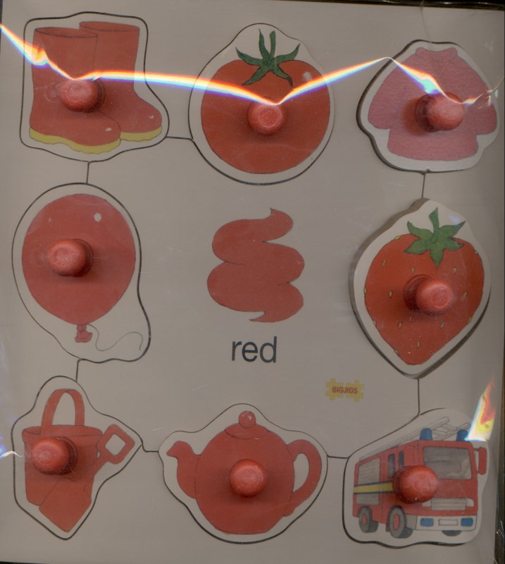 Colours set 1 pegged puzzles 7 red
