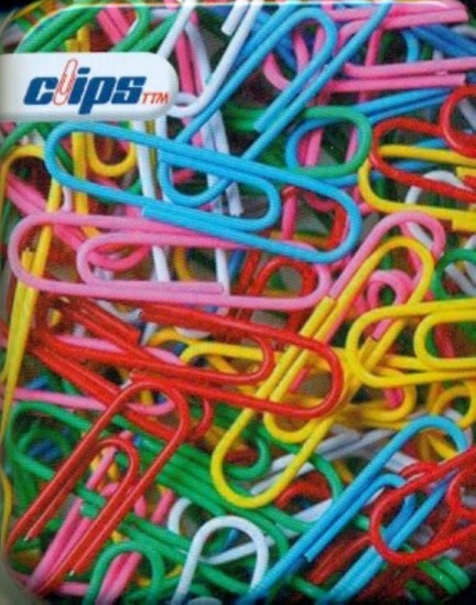 کلیپس رنگی جعبه فلزی 200 عددی