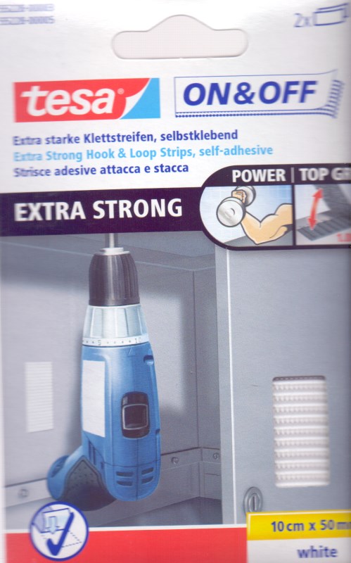 Tesa extra strong hook and loop strips self adhsive 55228
