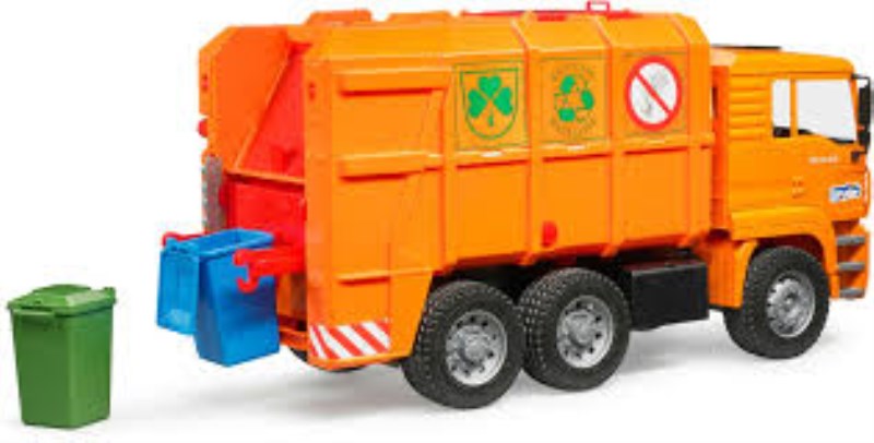 02760 man tga garbage truck orange
